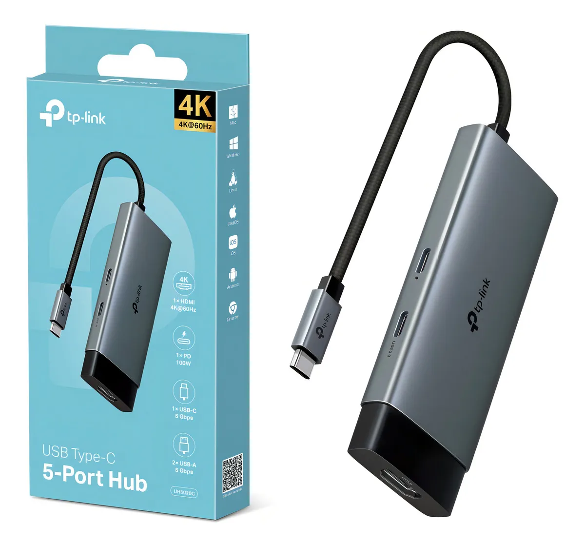 Hub Tp-Link UH5020C USB Tipo-C | 5 EN 1