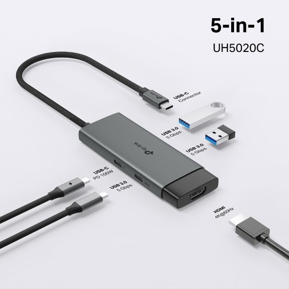 Hub Tp-Link UH5020C USB Tipo-C | 5 EN 1 - Imagen 4