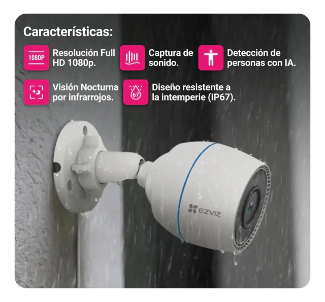 Cámara de Seguridad EZVIZ H3C 2.8MM para Exterior - Imagen 2