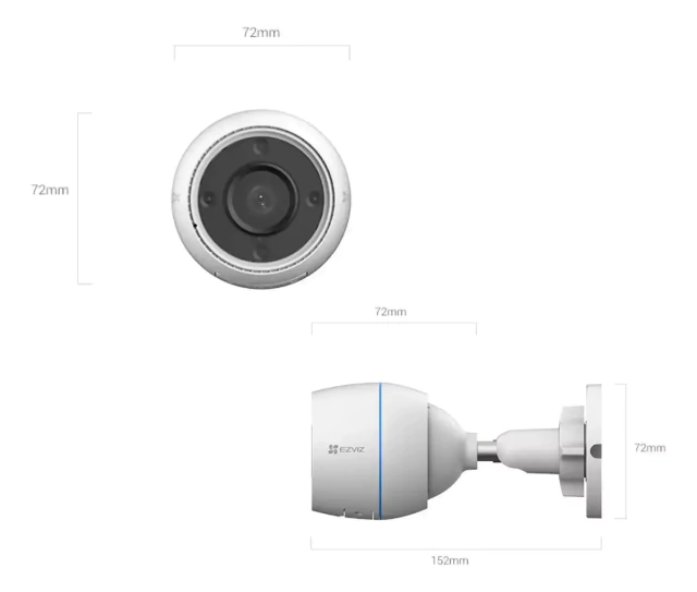 Cámara de Seguridad EZVIZ H3C A COLOR 2.8MM para Exterior - Imagen 4