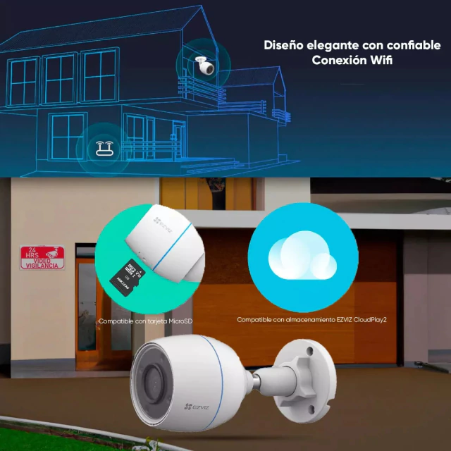 Cámara de Seguridad EZVIZ H3C A COLOR 2.8MM para Exterior - Imagen 3