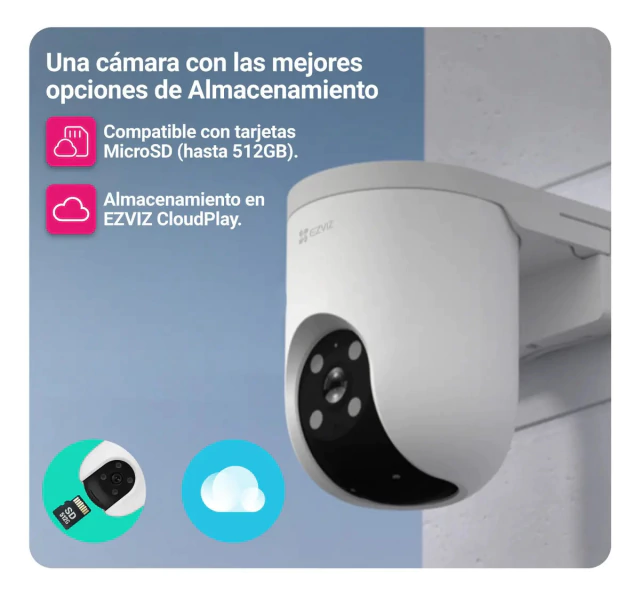 Cámara de Seguridad EZVIZ H8C 2K 4MM PT 360° para Exterior - Imagen 3